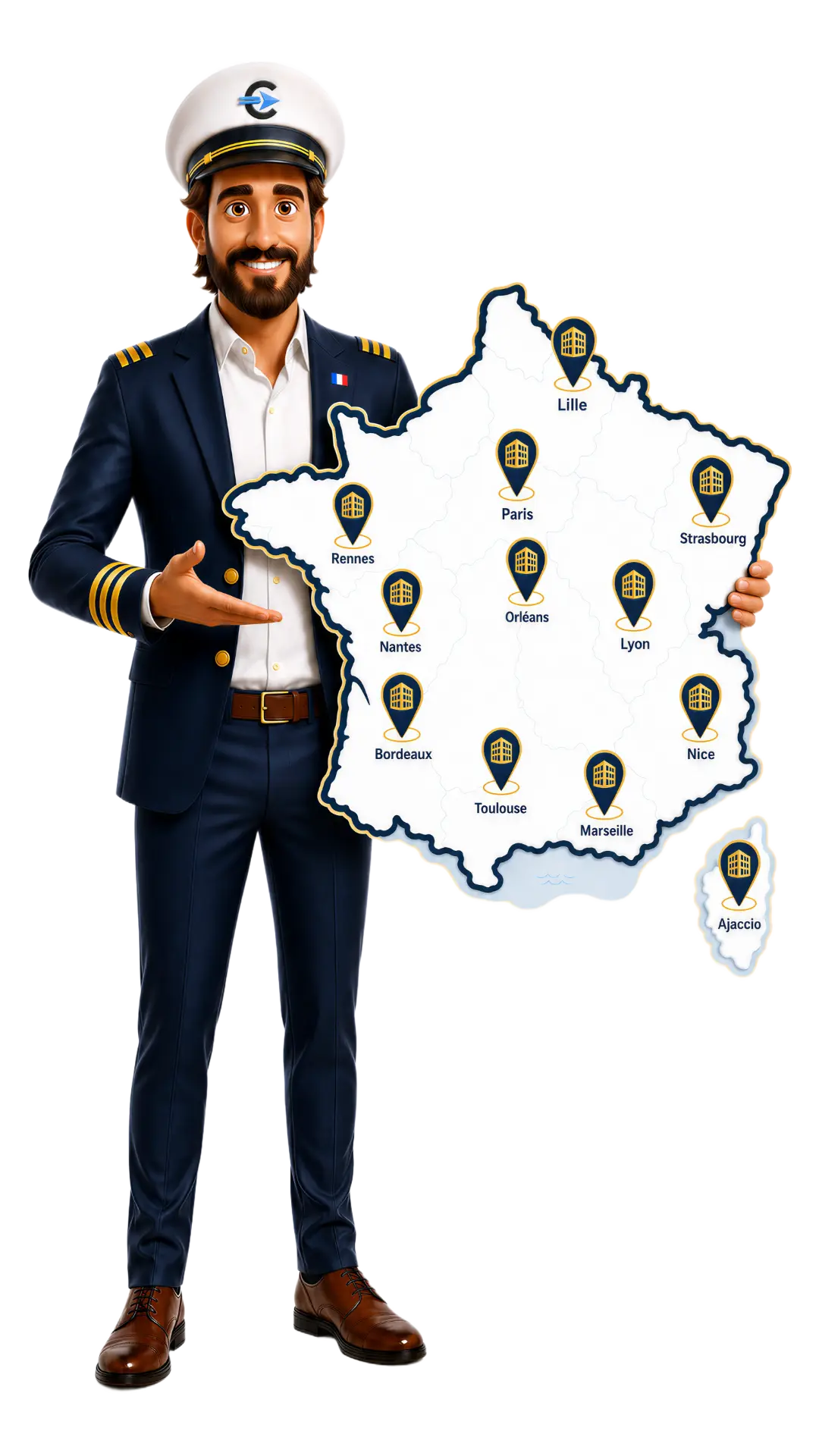 Captain présente la carte de France des SCPI CaptainTax